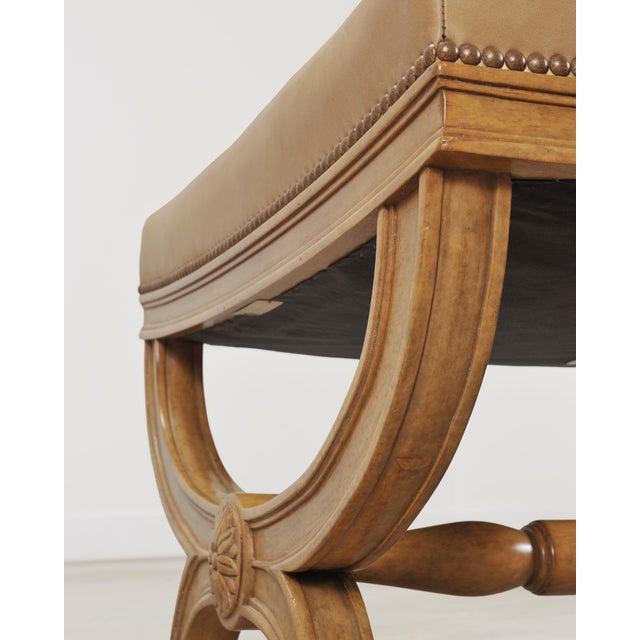 Pair of Michael Taylor Neoclassical Curule d'Orsay Ottoman Benches For Sale - Image 16 of 18