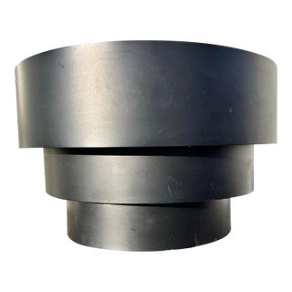 Late 20th Century Three Tiered Matte Black Wall Sconce For Sale