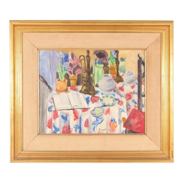 Early 20th Century Impressionist Still Life Interior For Sale