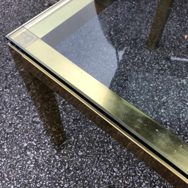 Mid-Century Modern 1970s Mid Century Modern Brass Side Tables - a Pair For Sale - Image 3 of 4
