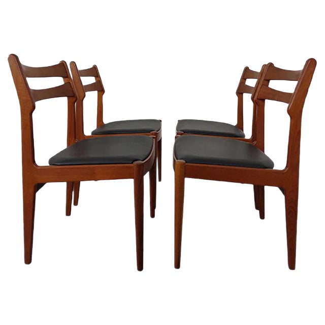 Danish Teak Dining Chairs from Vamo Mobelfabrik, 1960s, Set of 4 For Sale