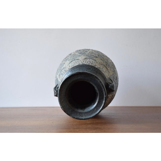 Large Brutalist Danish Sejer Unic Sculptural Ceramic Floor Vase, 1970s For Sale - Image 9 of 14