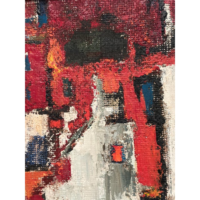 Holger Oijens, Cityscape in Red, 1960s, Oil on Canvas, Framed For Sale - Image 14 of 18
