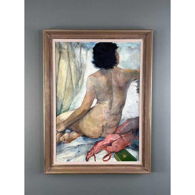 Seated Nude, 1938, Oil Painting on Canvas, Framed For Sale - Image 6 of 9
