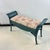 Mid-Century Boho Chic Coastal Bamboo Bench - Newly Upholstered in Ikat Linen For Sale - Image 10 of 18