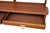 Oak wall shelf by Guillerme and Chambron. 1 large top and 3 shelves, 2 drawers. Brass handles. Excellent condition, near...