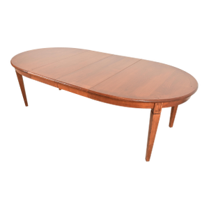 Baker Furniture Style French Regency Louis XVI Carved Walnut Extension Dining Table, Newly Refinished