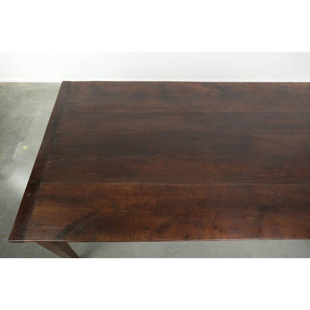 Antique French Oak Dining Table with a Dark Color Scheme For Sale - Image 6 of 12
