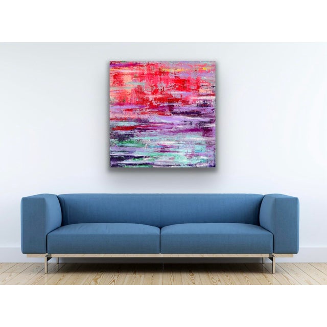 Textile Colorful Abstract Painting "Luminosity" by Arlene Carr For Sale - Image 7 of 7