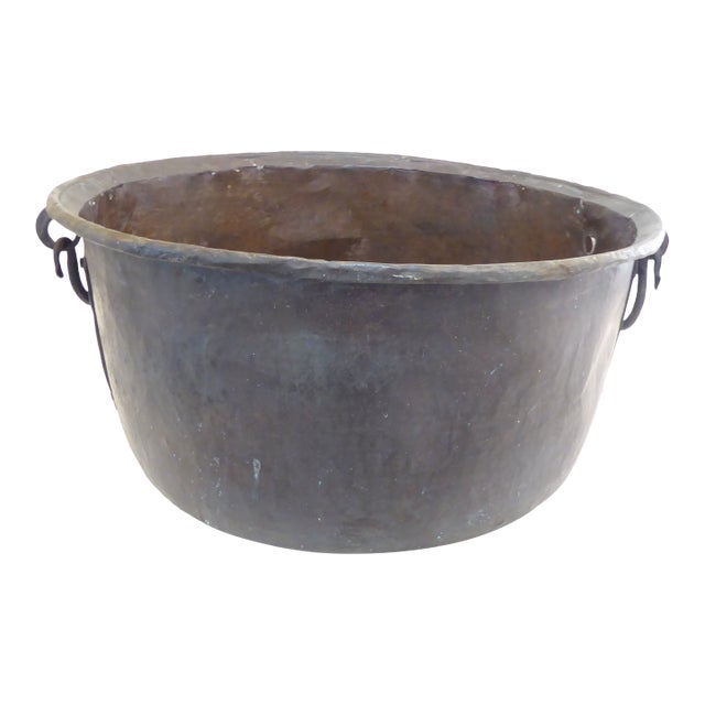Antique Copper Cauldron For Sale