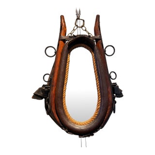 Equestrian Leather Horse Halter Mirror For Sale