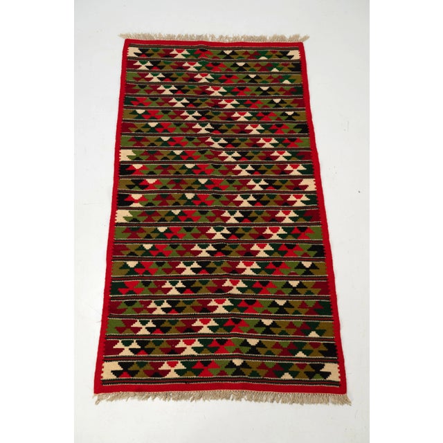 Textile Flatweave Kilim Rug, 1960 For Sale - Image 7 of 7