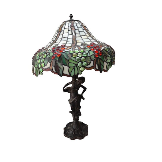 Vintage Art Nouveau Table Lamp, 1940s For Sale - Image 3 of 12