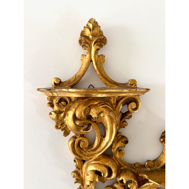 Italian Florentine Double Shelf Wall Bracket For Sale In Houston - Image 6 of 14