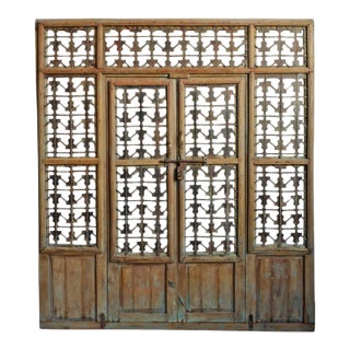 Vintage Indian Iron Patio Screen Doors For Sale