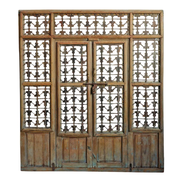 Vintage Indian Iron Patio Screen Doors For Sale