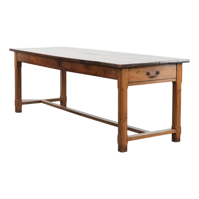 Large Antique French Farmhouse Dining Table For Sale