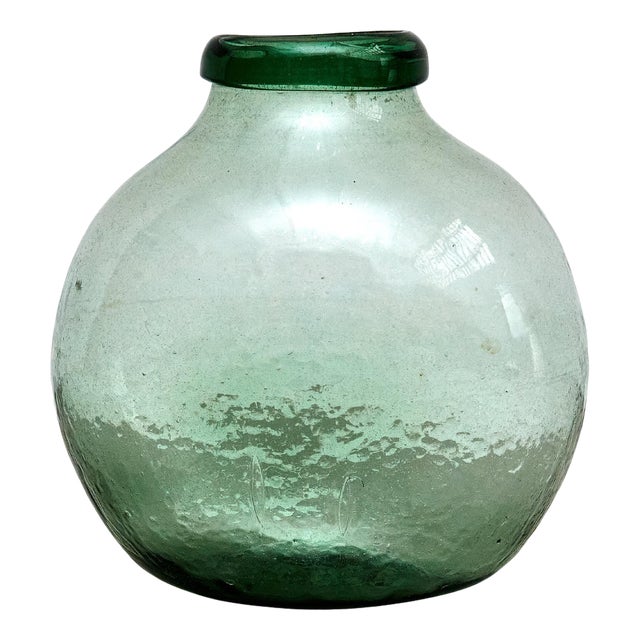 Early 20th Centry Spanish Glass Bottle Vase, 1940s For Sale