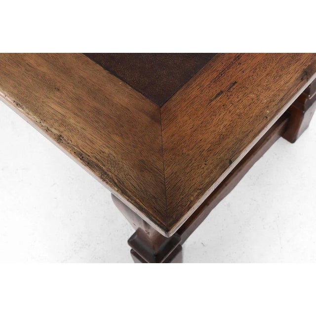 South Cone Home Handmade Traditional Leather topDesk For Sale - Image 10 of 17