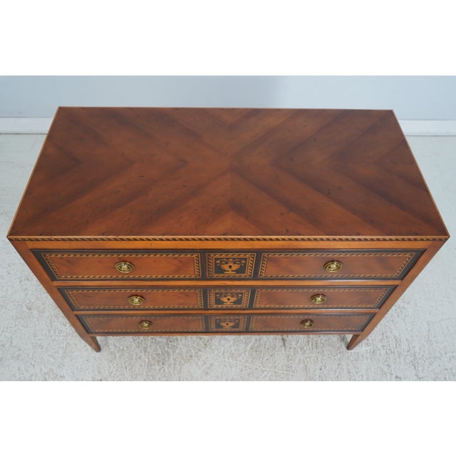 2010s Baker Italian Neoclassical Style Inlaid Commode Chest For Sale - Image 5 of 12