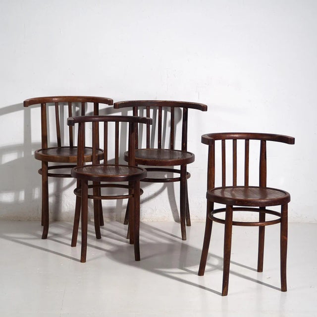 Vintage Bentwood Chairs, 1920, Set of 4 For Sale - Image 10 of 10
