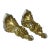 1970s Pair of Large Gold Colored Wall Sconces Made in Italy For Sale