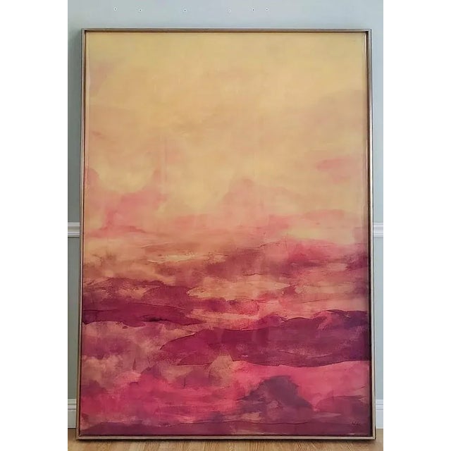 This stunning framed canvas print is abstract with colorful warm and jewel tones. I personally interpret this piece as...