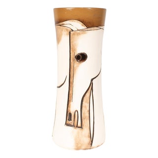 Italian Handmade Pottery Vase For Sale