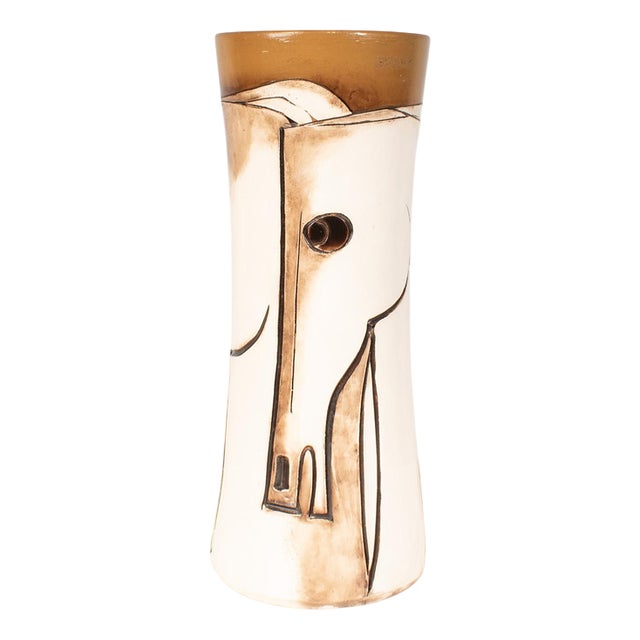 Italian Handmade Pottery Vase For Sale