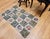 American Vintage American Hand Hooked Rug, Block Design, Folk Art Tapestry, 2x3 For Sale - Image 3 of 13