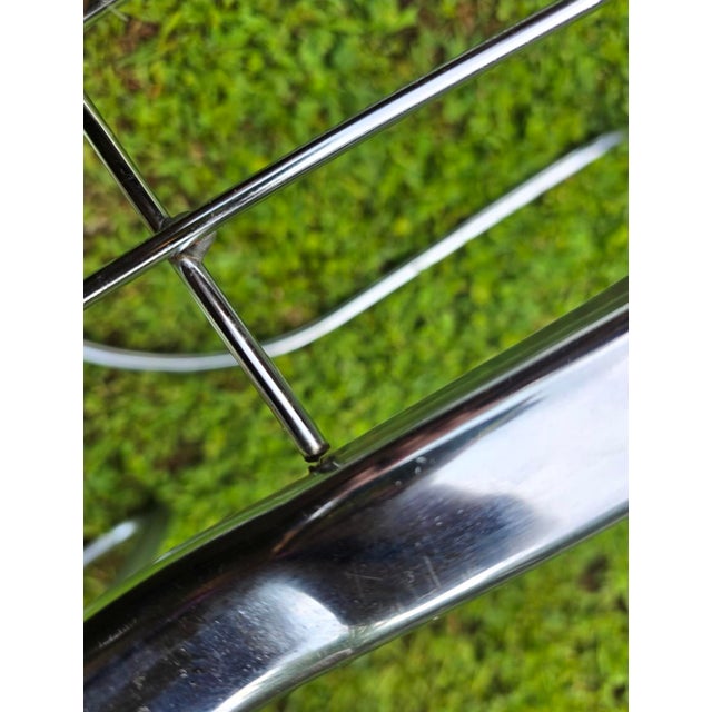 Set of 4 Attributed to Gastone Rinaldi Cantilever Chrome Design Chairs Rima Italy 1970 MCM For Sale - Image 13 of 13