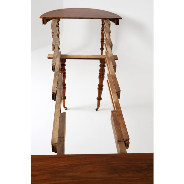 French Extendable Walnut Dining Table, 1850 For Sale - Image 13 of 18