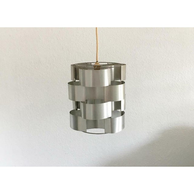 Mid-Century French Sculptural Aluminum Pendant by Max Sauze, 1960s For Sale - Image 9 of 15