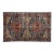 Antique Distressed Persian Tabriz-Style Navy & Red Floral Rug For Sale