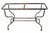 Contemporary Steel and Marble Dining Table With Sculptural Base and Brass Accents For Sale In New York - Image 6 of 7