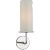 Larabee Single Sconce in Polished Nickel with Cream Linen Shade Designer: kate spade new york Height: 16" Extension: 9"...