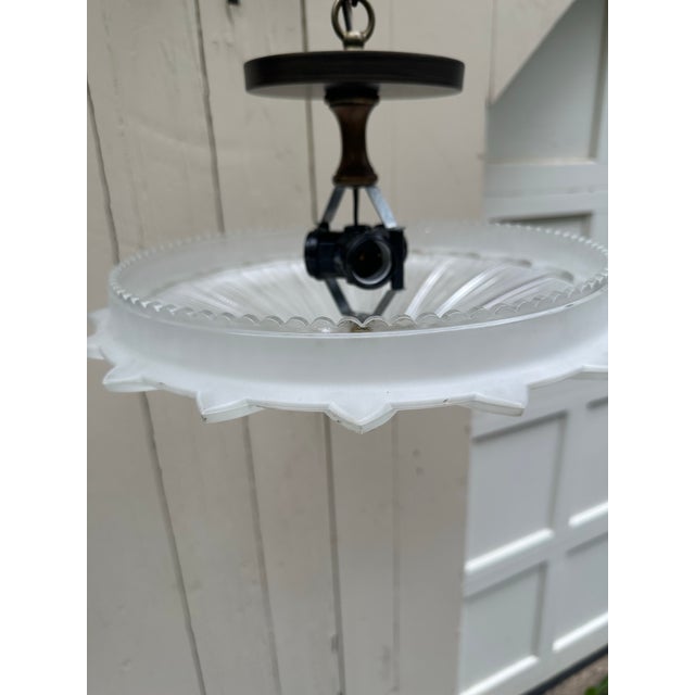 Old Lights On is pleased to offer this vintage deco sunflower fixture. Newly wired and ready to install. Classic look. We...
