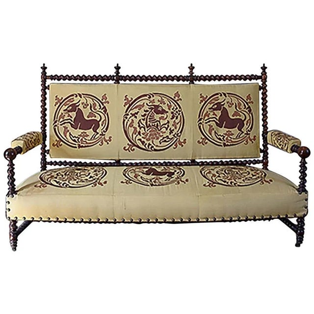 Louis XIII Sofa in Rosewood, 1860s For Sale - Image 10 of 10