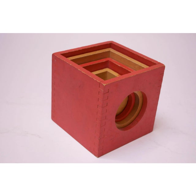 Mid-Century Modern Set of Four Vintage Nesting Cubes by Creative Playthings of Finland For Sale - Image 3 of 13