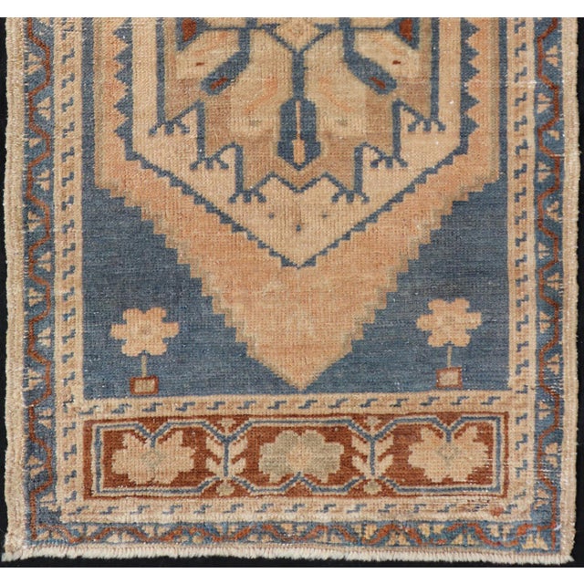 Vintage Turkish Oushak Rug With All-Over Sub-Geometric Medallion Design For Sale In Atlanta - Image 6 of 8