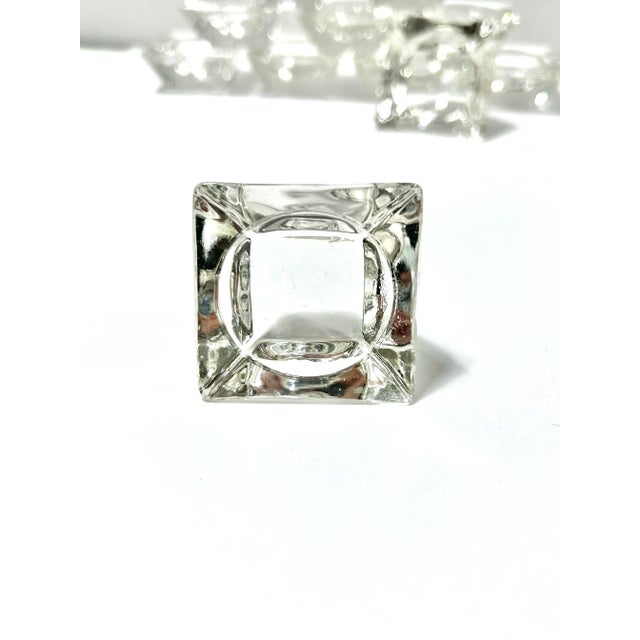 Glass Vintage Square Glass Salt Cellars – Set of 12 For Sale - Image 7 of 8