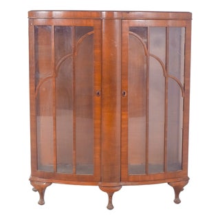 Portuguese Double-Door Showcase Cabinet, 1890s For Sale