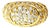 Late 20th Century 14K Yellow Gold Diamond Designer Tiered Dome Band Ring, Size 6.75 For Sale