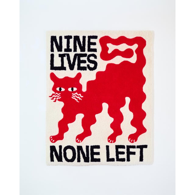 Nine Lives Handmade Wool Rug by Tiktik, 2010s For Sale - Image 4 of 4