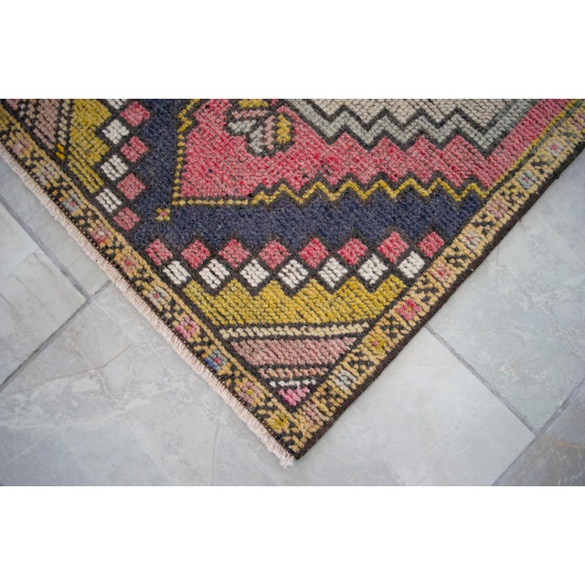 Hand Knotted Door Mat, Entryway Rug, Bath Mat, Kitchen Decor, Small Rug, Turkish Rug - 1′8″ × 3′1″ For Sale - Image 15 of 15