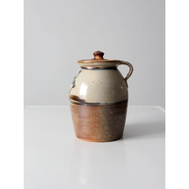 Contemporary Vintage Studio Pottery Jug Vase For Sale - Image 3 of 13