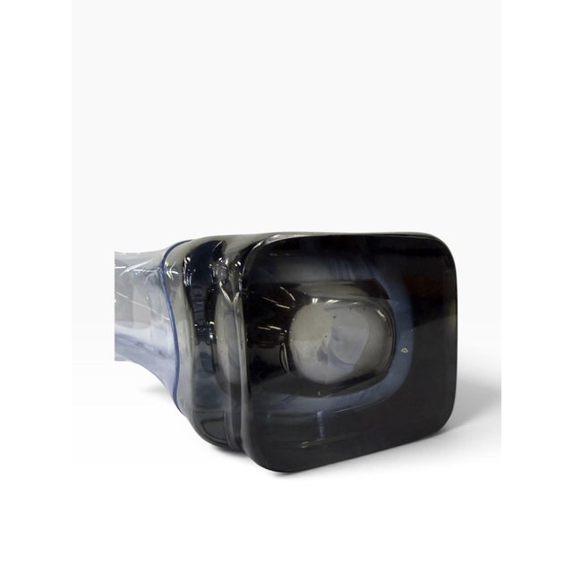 Mid 20th Century Vintage Mid-Century Tiffin Glass "Empress" Flared Twilight Smoke Art Glass Vase For Sale - Image 5 of 6