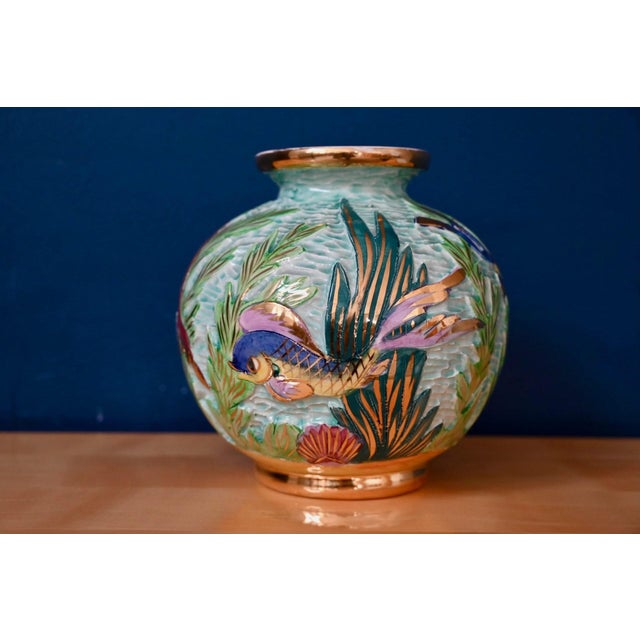 Vintage Ball Vase by Lamarche Monaco, 1960s For Sale - Image 4 of 14