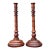 Vintage Turned Wood Candlesticks - A Pair For Sale