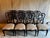Set of 8 Early 21st Century Georgian Style scroll back dining side chairs by Stanley Furniture. These chairs have carved...